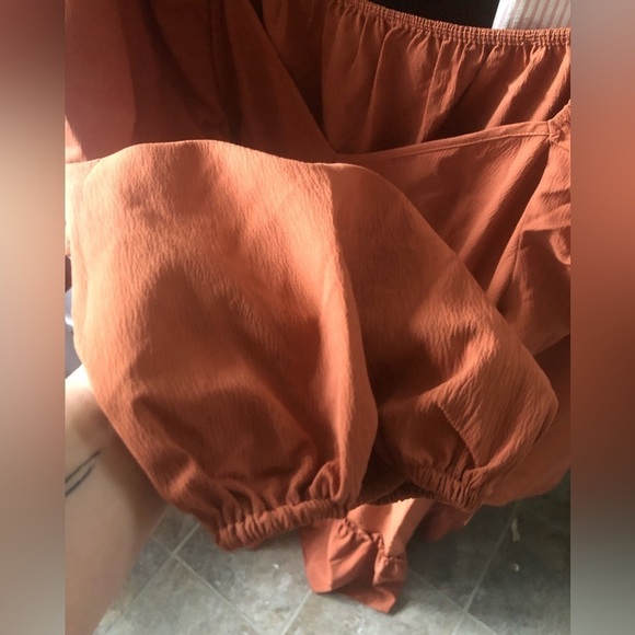 SHEIN CURVE NWT off/on shoulder flowy dress - Picture 5 of 6